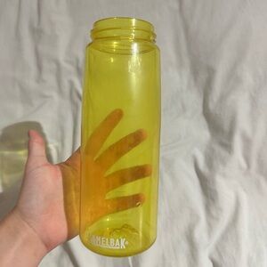 Yellow Camelbak water bottle